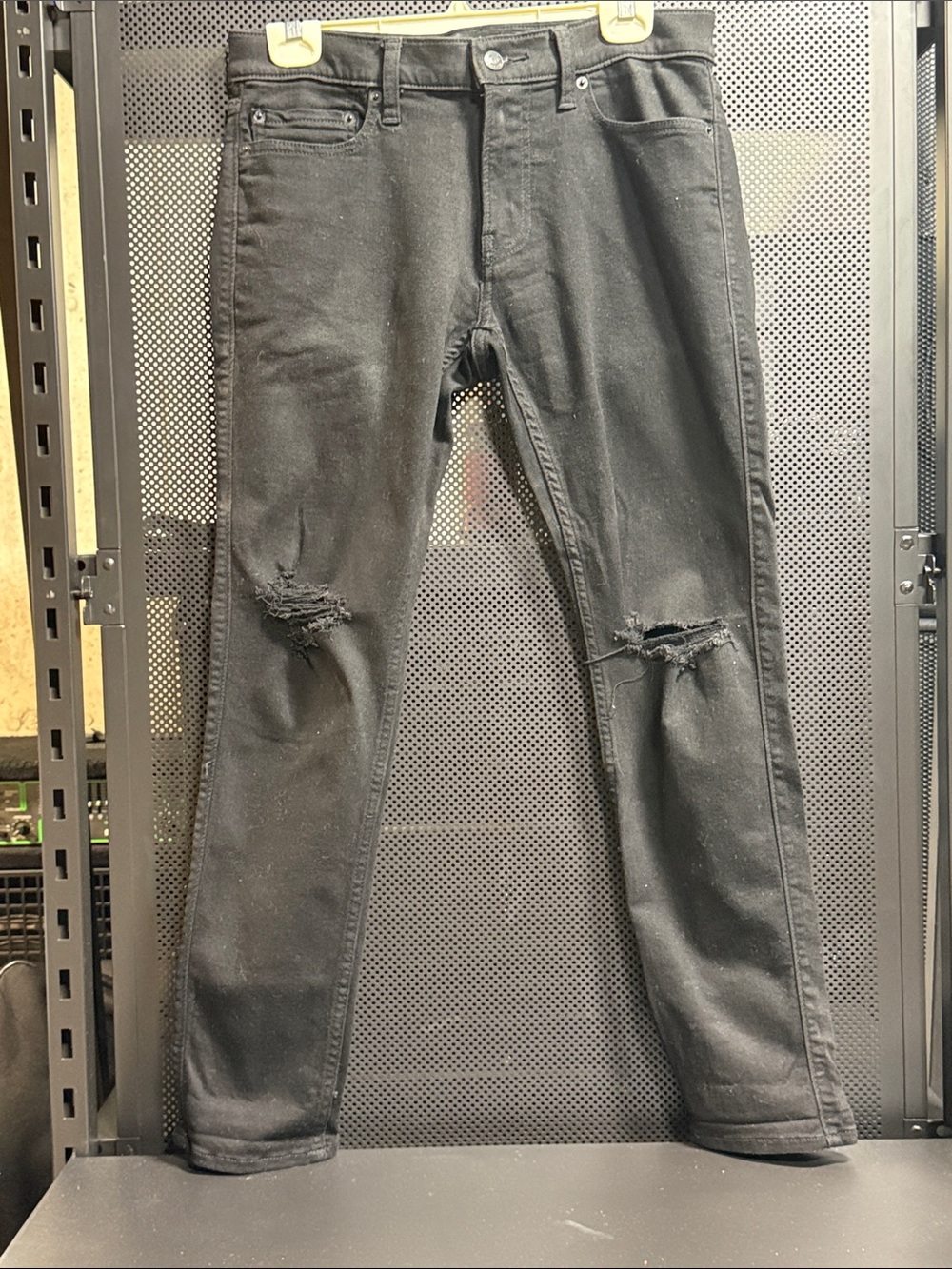Hollister Black Distressed Skinny Jeans